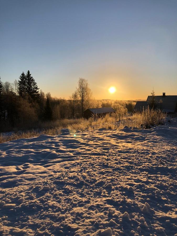 Mysig Timmerstuga Med Braskamin Naera Hovfjaellet Турсбю Экстерьер фото